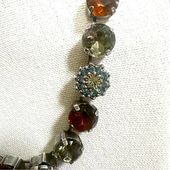 Mariana Necklace Round faceted Stone Statement Classic Elegant Jewelry - Picture 4 of 14